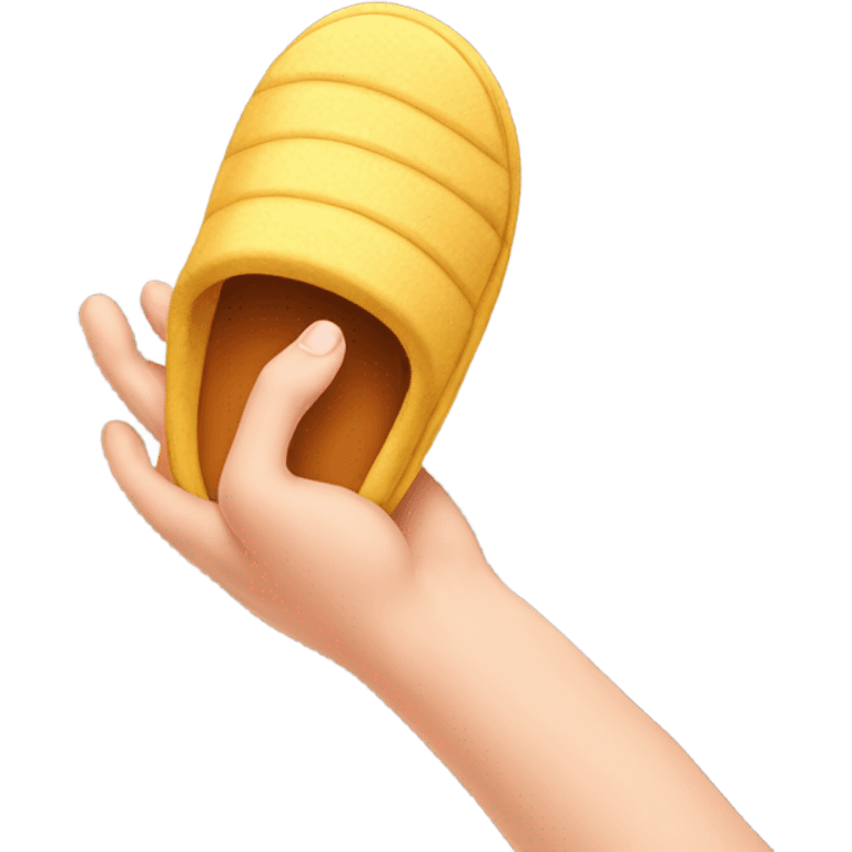 Hand and slipper emoji