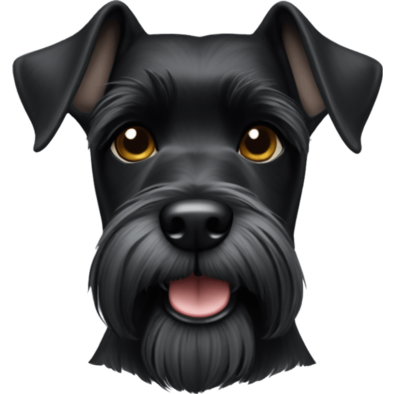 Black miniature schnauzer  emoji