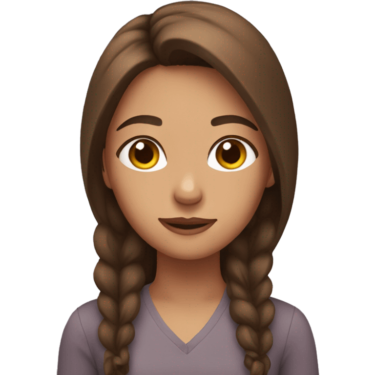 girl with brown hair emoji