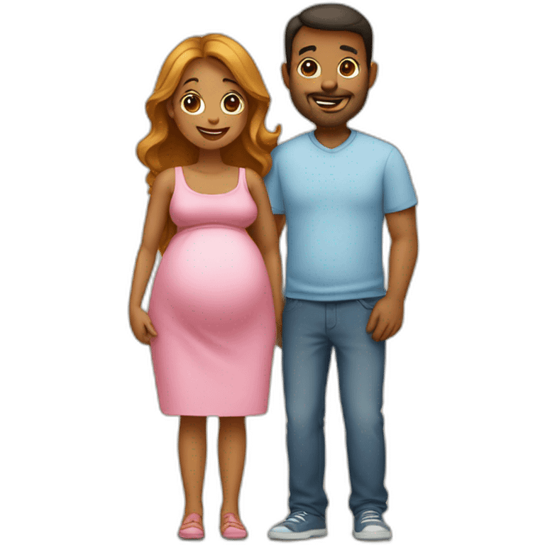 Femme enceinte et papa emoji