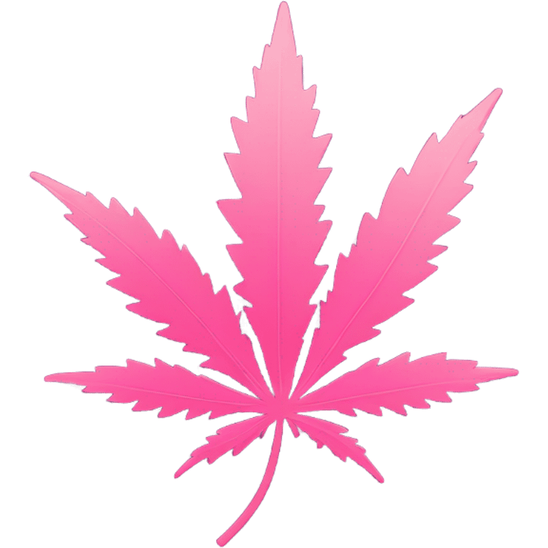 Pink weed leaf  emoji