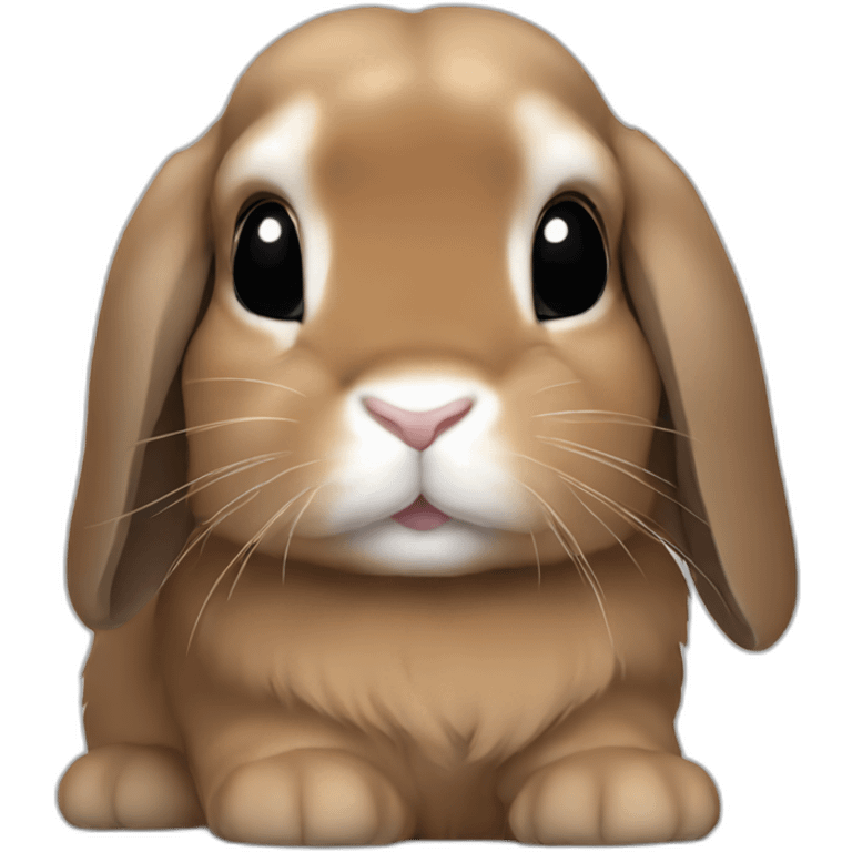 brown mini lop rabbit emoji