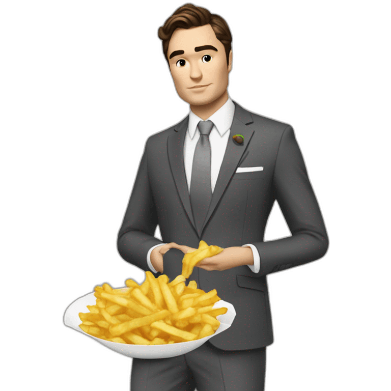 Chuck bass qui mange des frites emoji