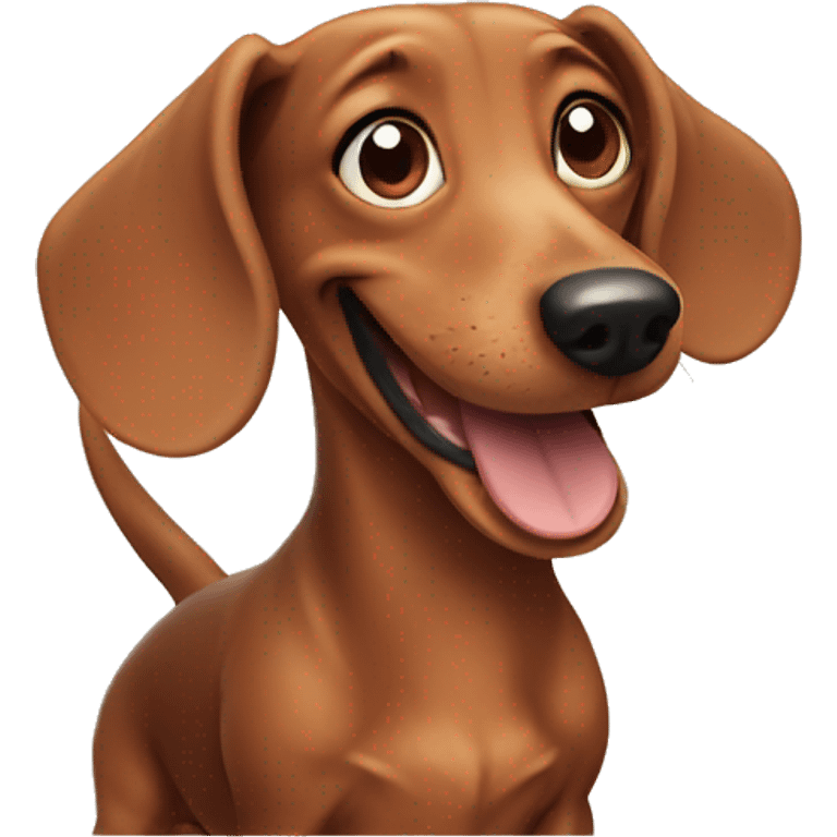 Smiling Dachshund  emoji