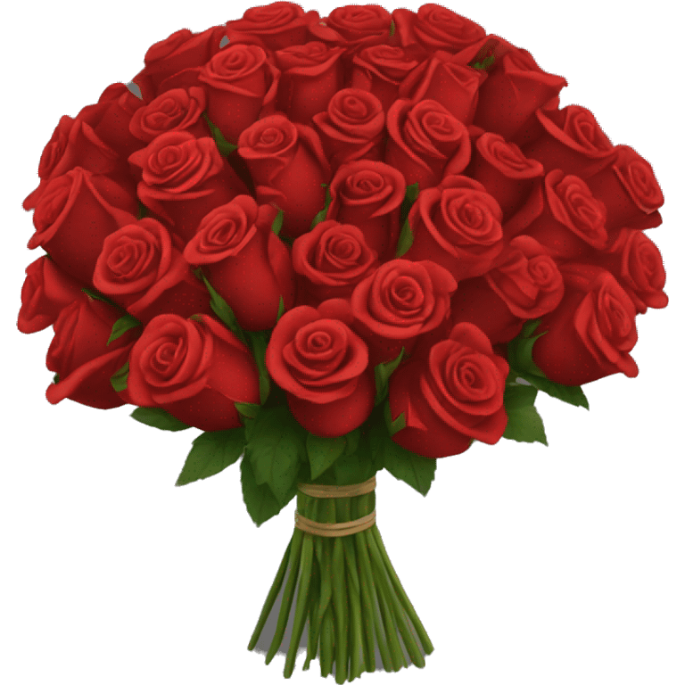 A bouquet of 101 red roses  emoji