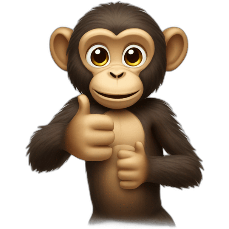 Monkey giving a thumbs up emoji