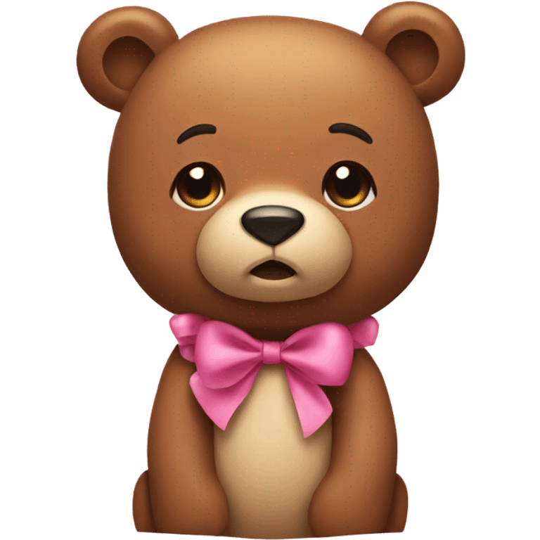 bear with bow emoji