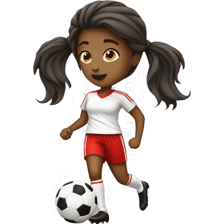 Soccer Girl strikes  emoji