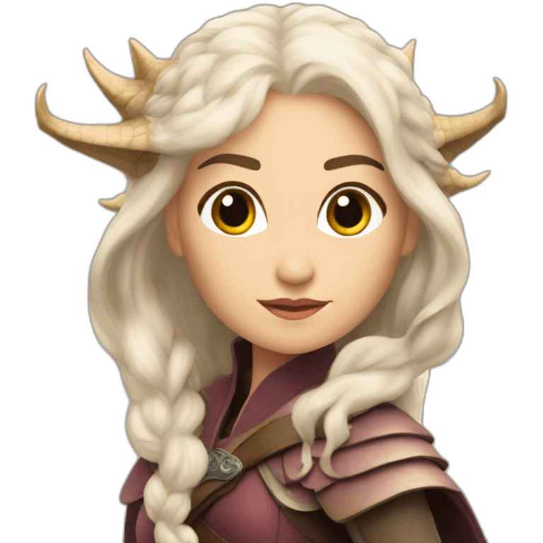 Daenerys Targaryen on a dragon emoji