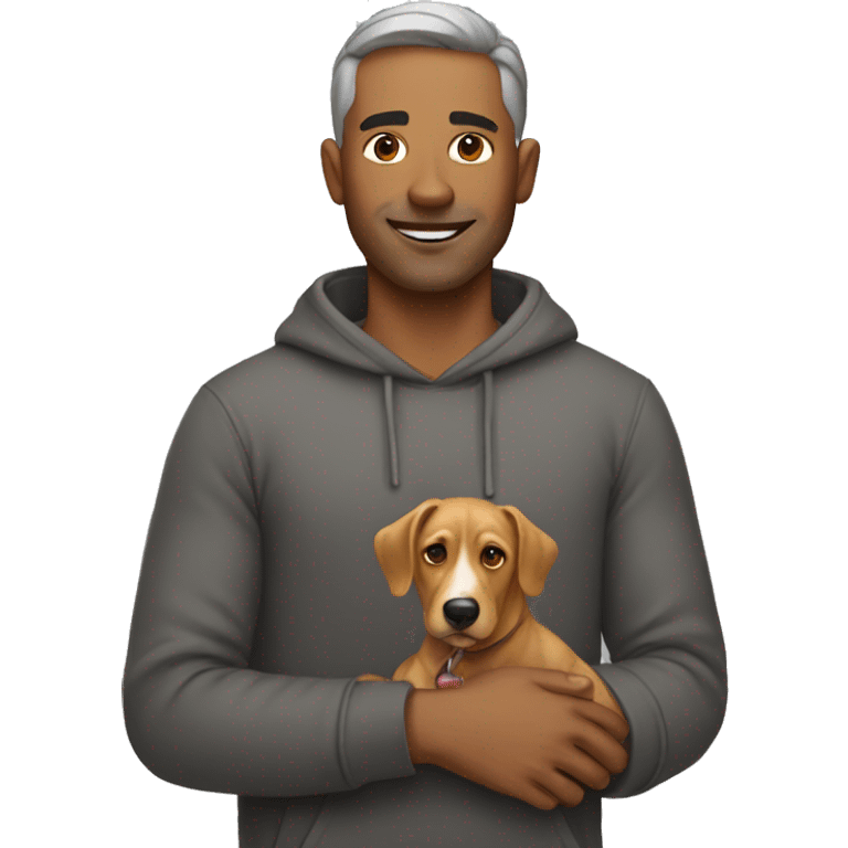 Man with dog emoji