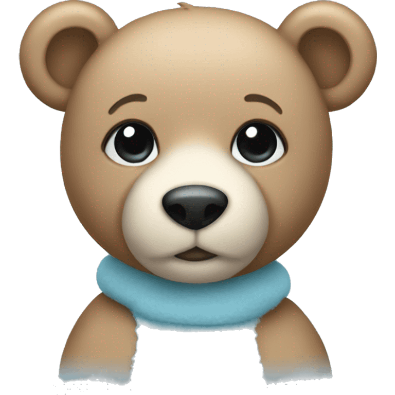 A light blue teddy   emoji