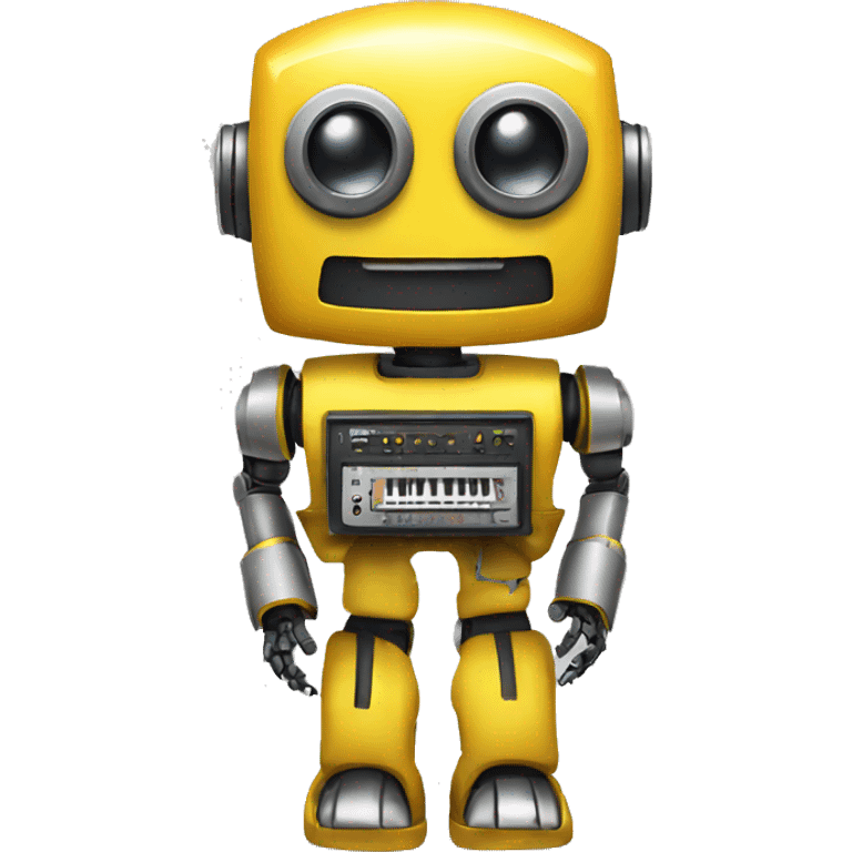 music robot yelow emoji