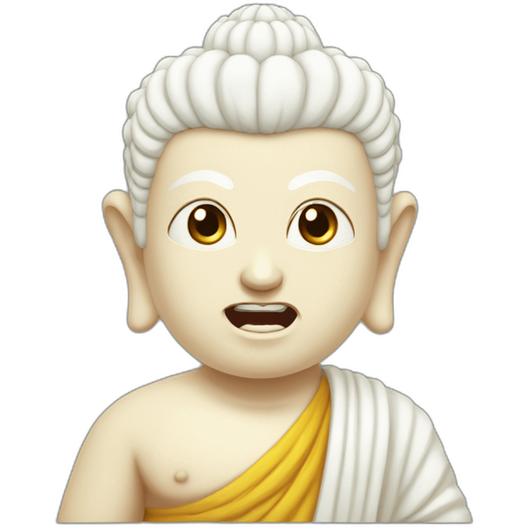 Angry albino gautam buddha emoji