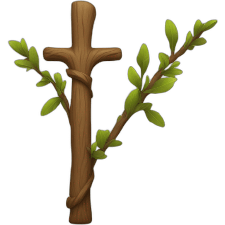 jesus and tree stick emoji