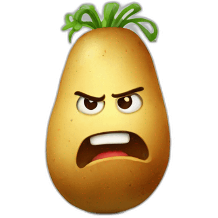 Angry potato emoji