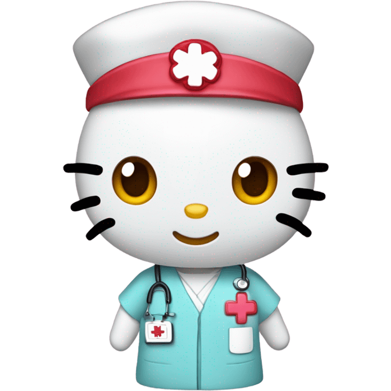 Hello Kitty, nurse emoji