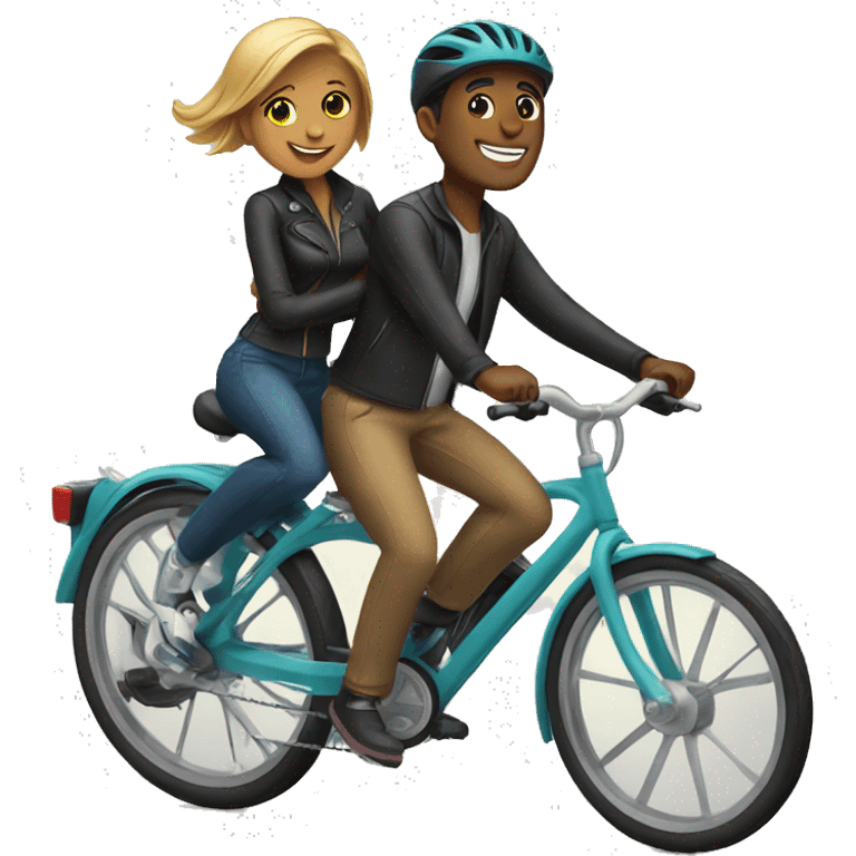 Couple on bike emoji