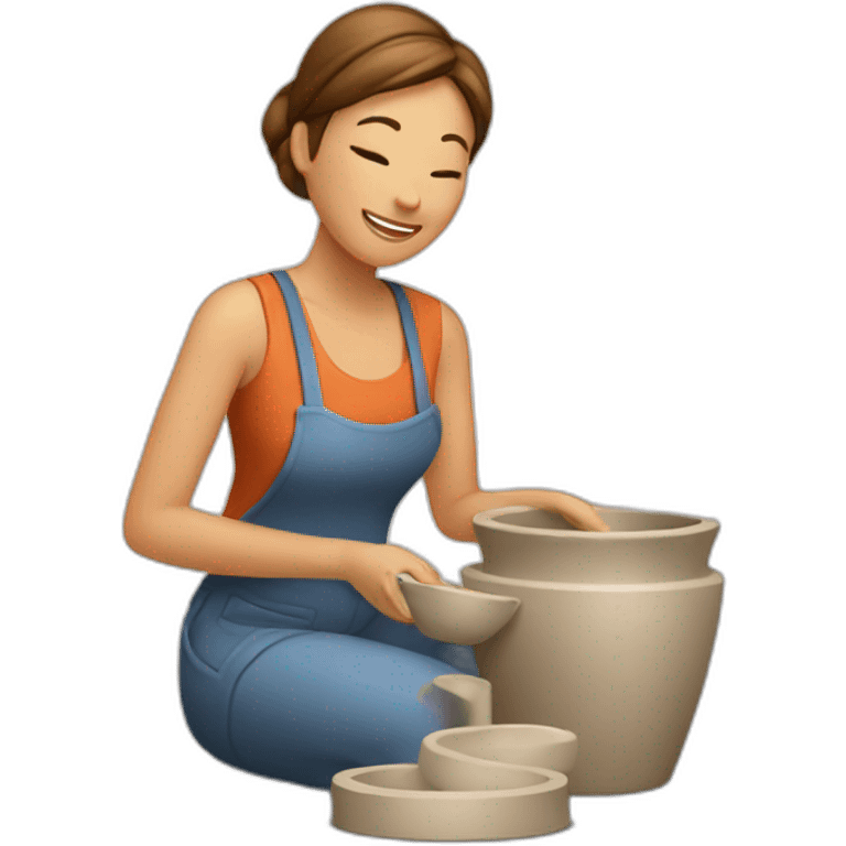 female making ceramics emoji