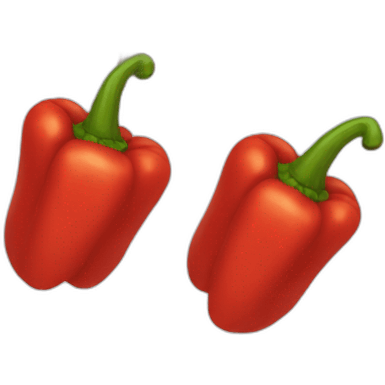 three red peppers emoji