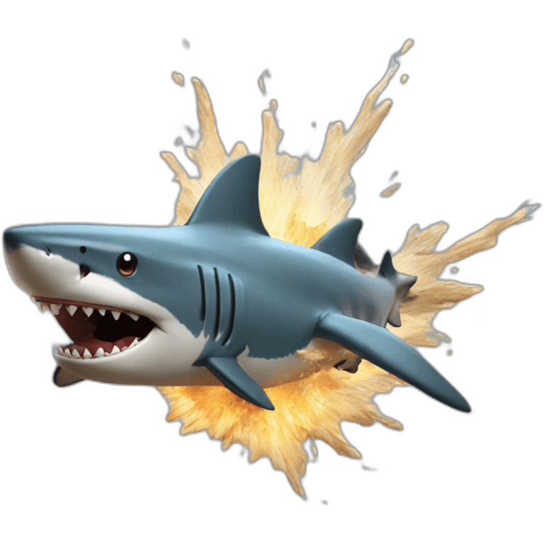 Shark explosion emoji