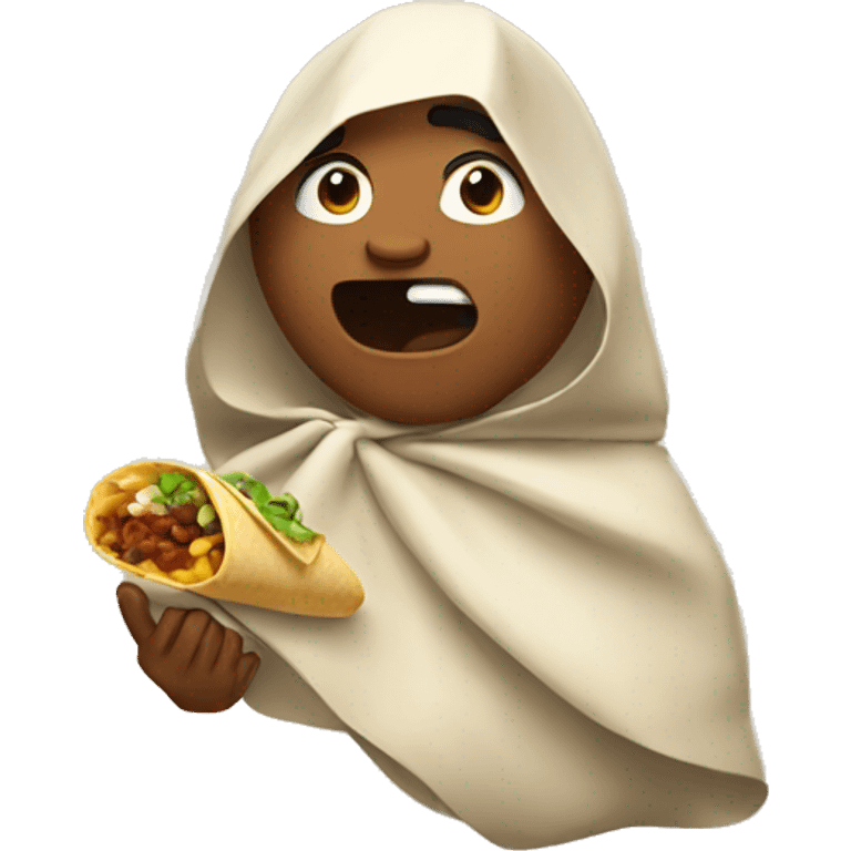 mexican eating burrito emoji