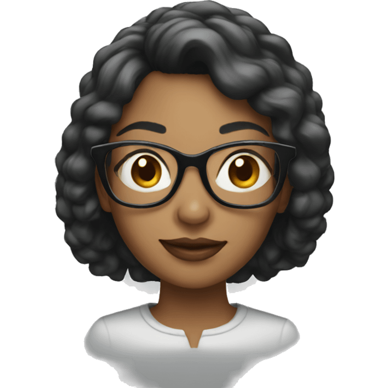 Beautiful woman with glasses emoji