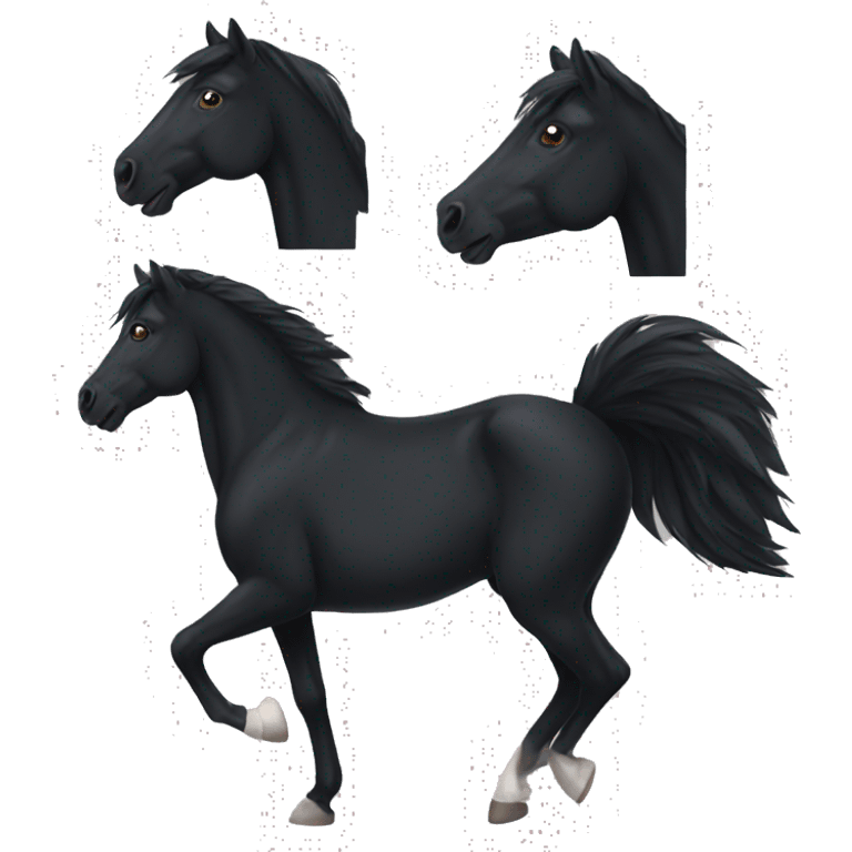 black horse emoji