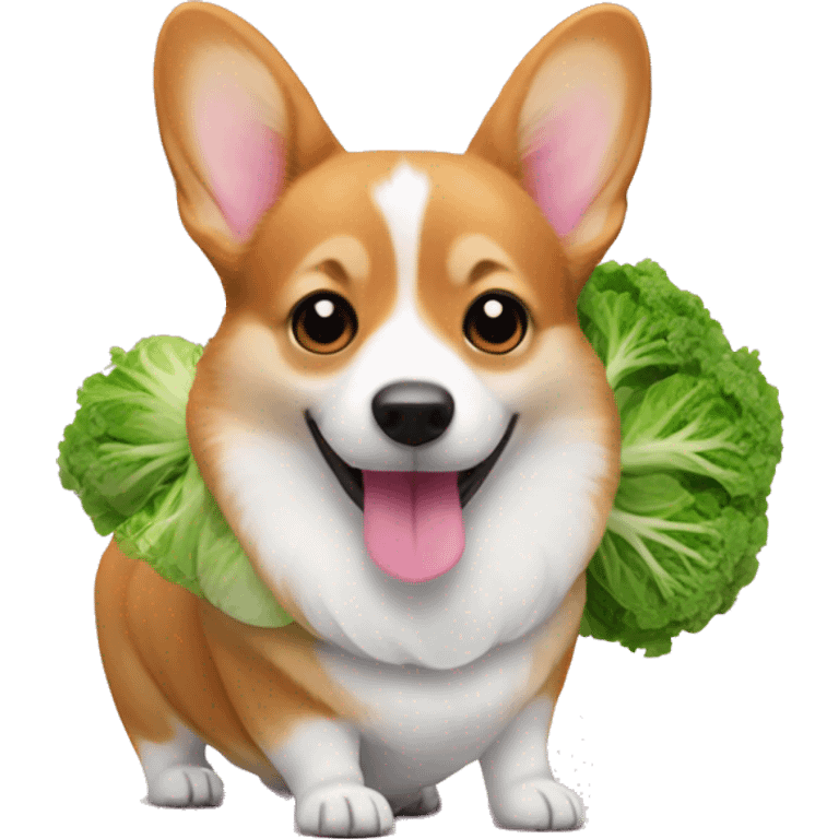 A corgi and his emotional support radish emoji