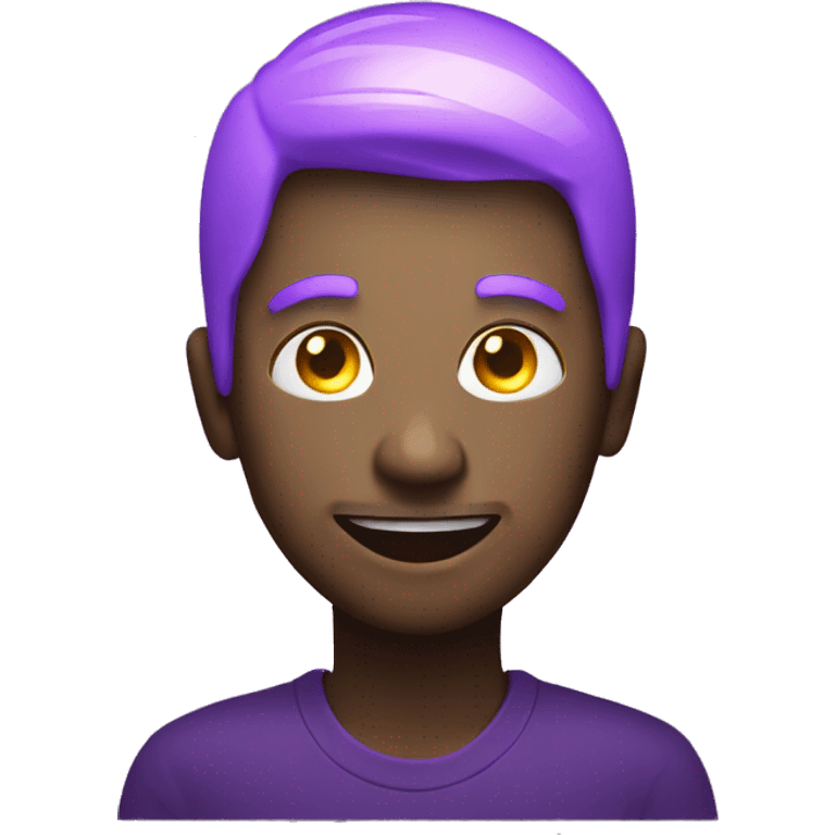 purple light shining up emoji