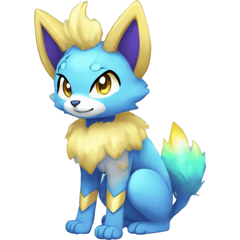 Anthro Sona Colorful Sparkle Shiny Fakemon Full Body emoji