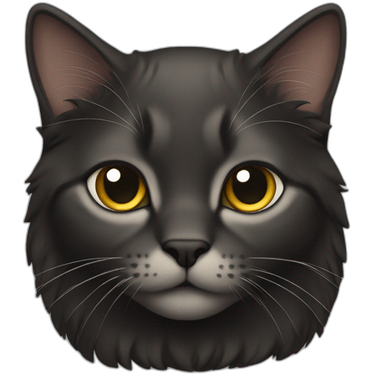 Carey cat mostly black emoji