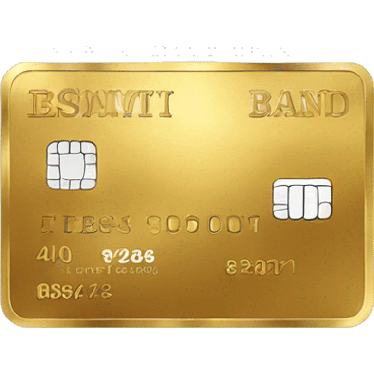 Bank card gold emoji