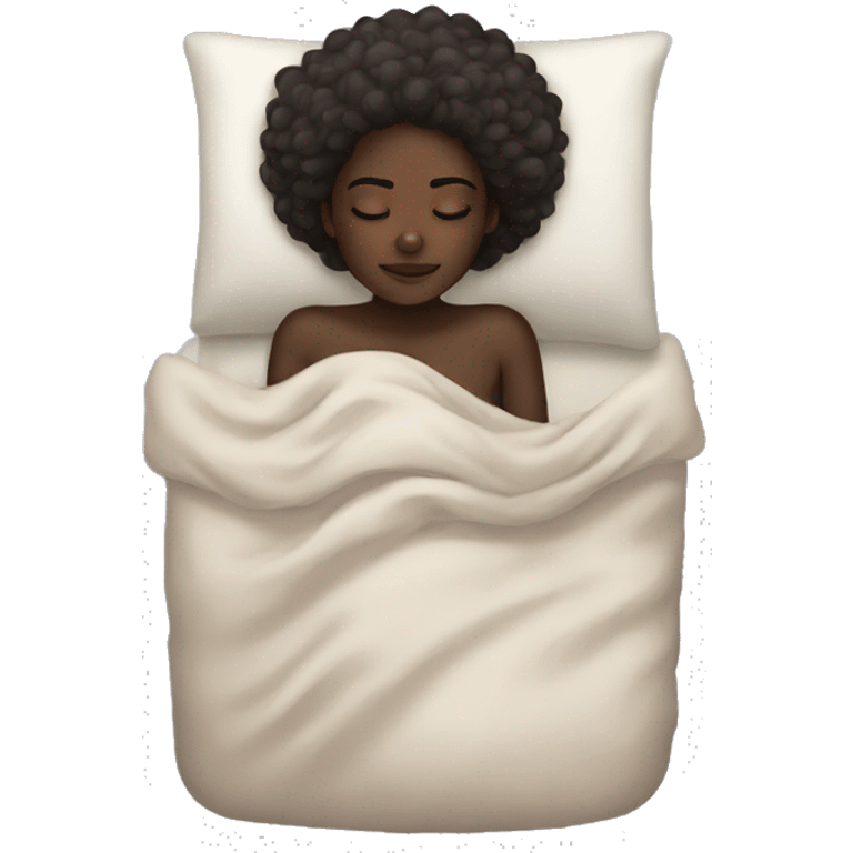 Darkskin girl sleeping emoji