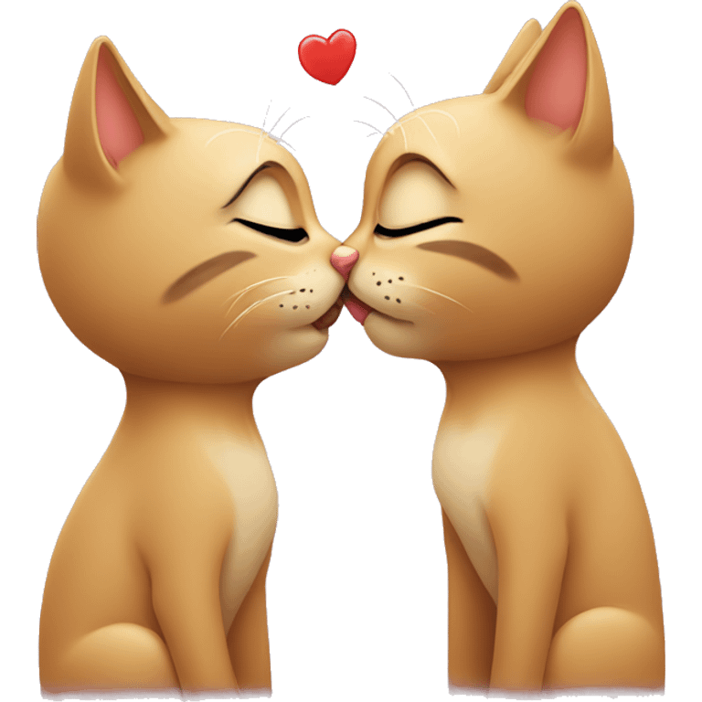 Cat couple kissing emoji