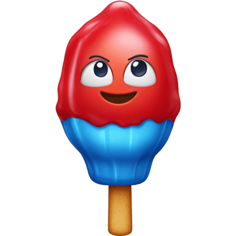 Red ring pop candy with blue ring emoji