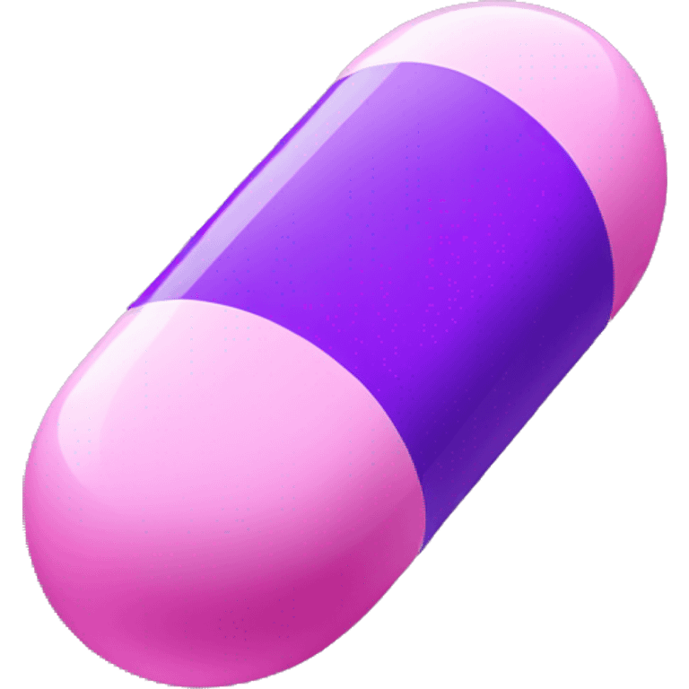 Purple and pink pill emoji