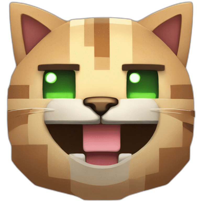 laughing minecraft cat emoji