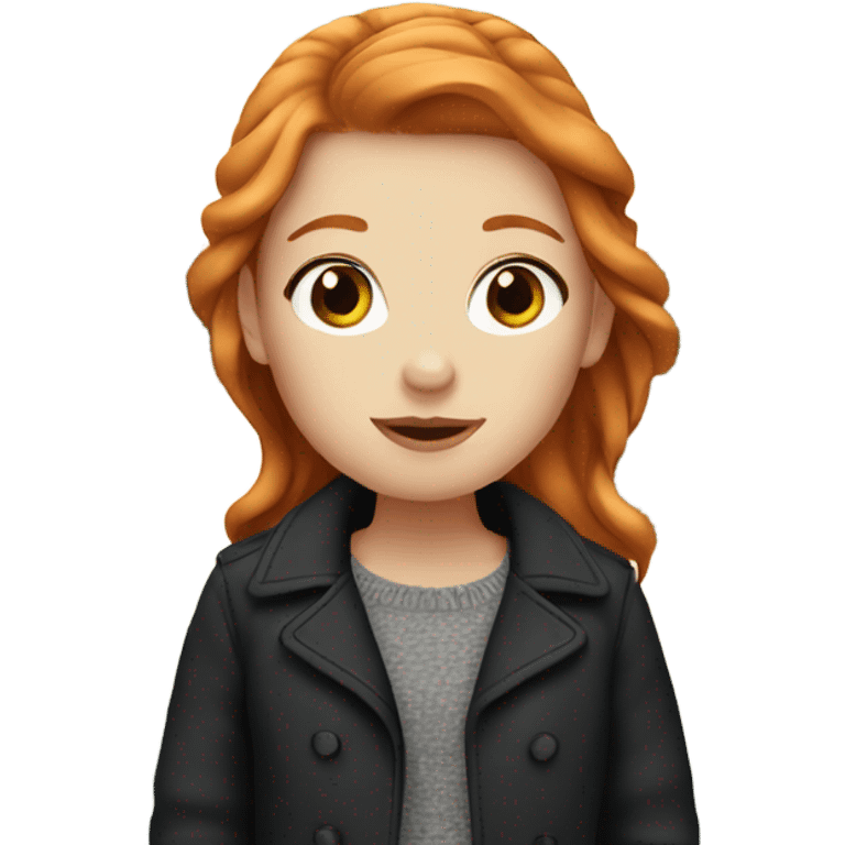 Ginger hair girl in Paris emoji