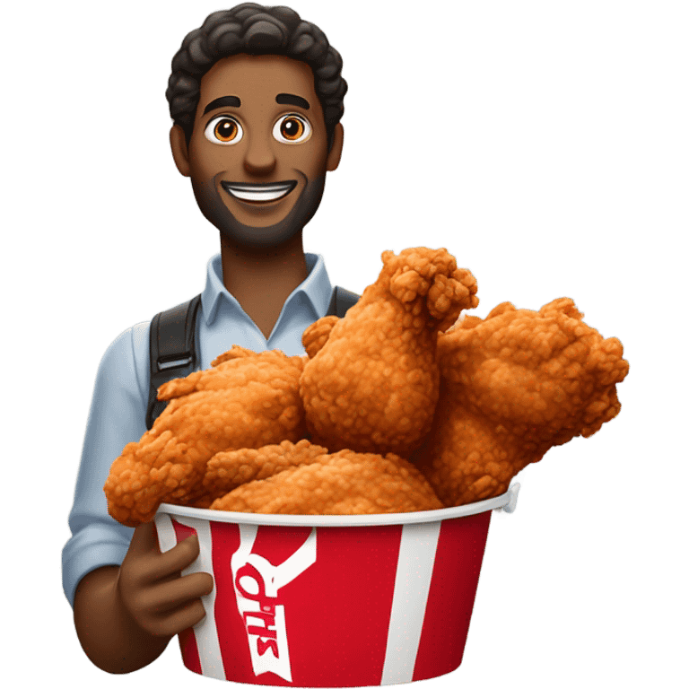  man with a kfc emoji