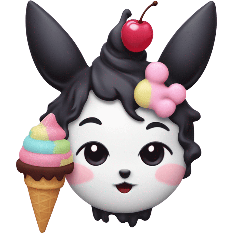 kuromi with ice cream emoji