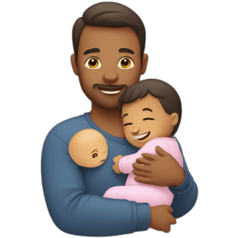 dad with baby emoji