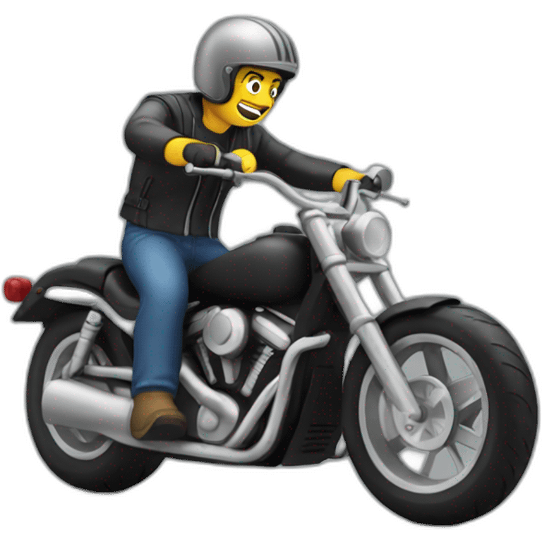 Biker saltando un charco emoji