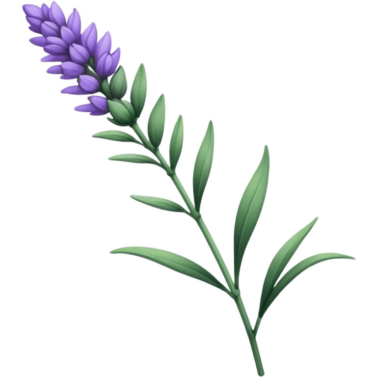 single Lavender flower stem emoji