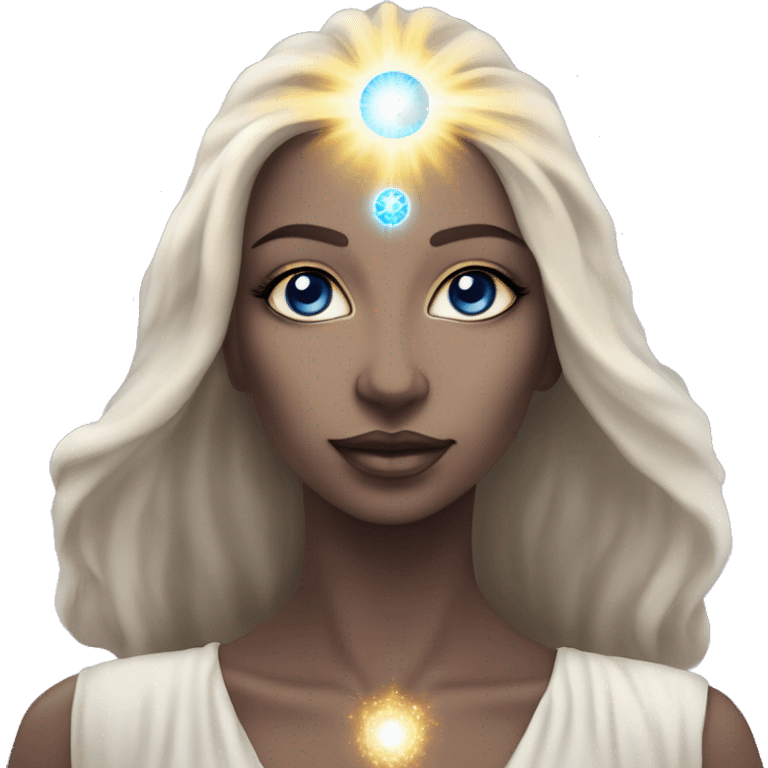 Pleiadian radiant glowing diva woman female third eye emoji