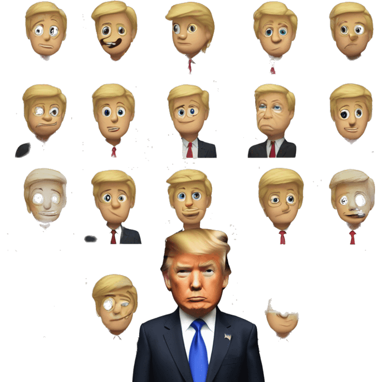 Donald Trump en costard emoji