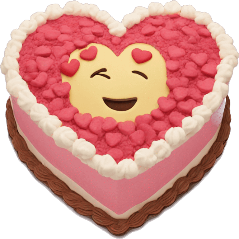 Heart cake emoji