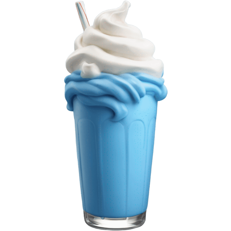 Blue  milkshake  with   whipped  cream emoji