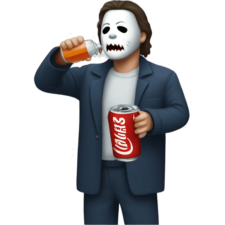 Michael myers drinking soda  emoji