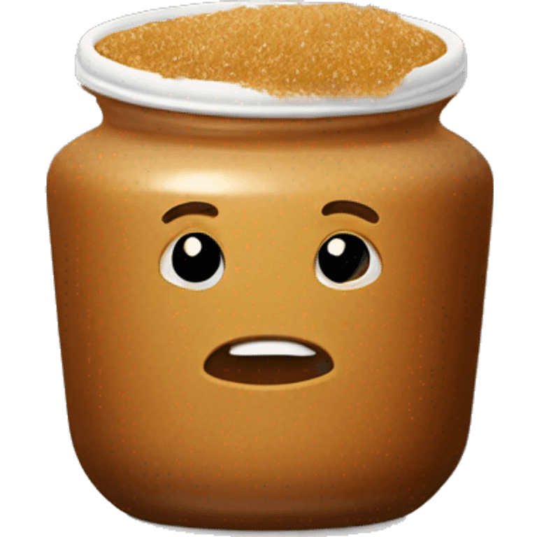 A single sugar bowl of brown sugar emoji