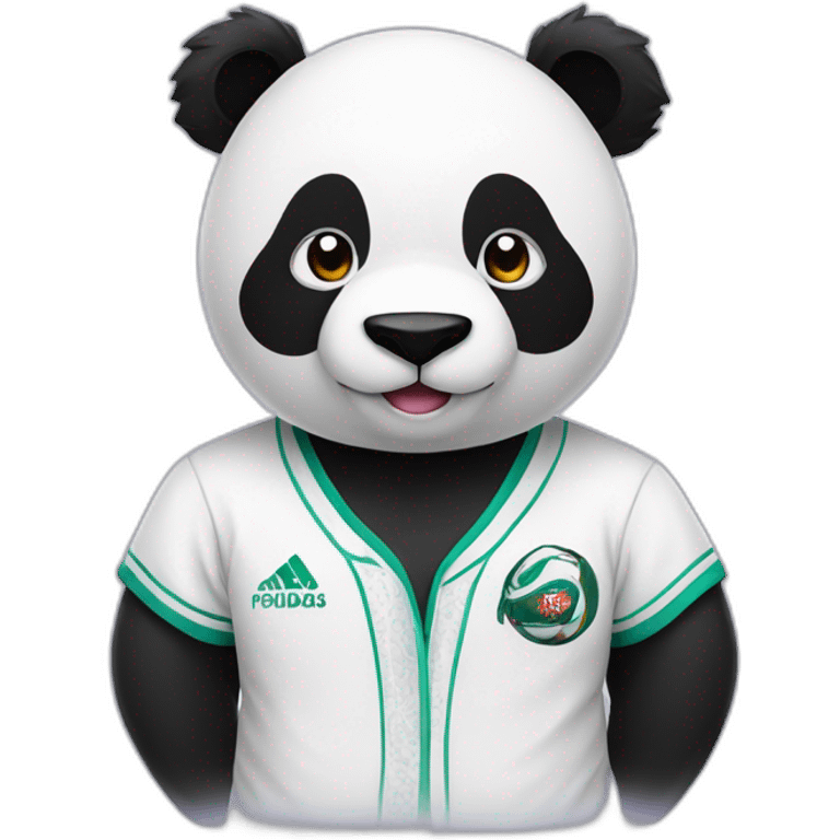 Panda with morrocan team shirt emoji